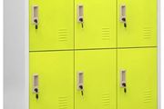 Locker Cabinet Light Grey and Green 90x45x92.5 cm Steel