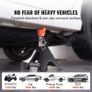 Jack Stands, 3 Ton (6,000 lbs) Capacity Car Jack Stands Double Locking, 10.8-16.3 inch Adjustable Height, for lifting SUV, Pickup Truck, Car and UTV/ATV, Red, 1 Pair Image 3