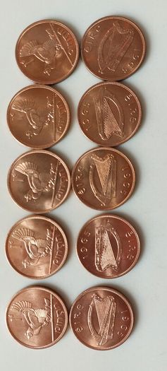 10 - Uncirculated 1965 Irish pre-decimal penny