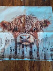 Highland Cow cushion cover