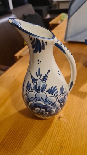 Dutch Delft Hand Painted Blue And White Ornament. 7 in total.All Marked.