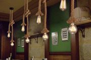 Chandelier Pendant Novelty Rope, Vintage Loft Chandelier Hanging Lighting Lamp Rope Pendant Lamp Ceiling Lamp, Hemp Rope and Bamboo Pendant Lights Suspension Country Style (FREE SHIPPING)
