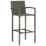 5 Piece Garden Bar Set Poly Rattan Grey Image 6