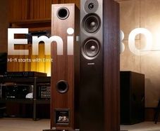 AUDIOPHILE QUALITY DYNAUDIO EMIT 30 floor standing Speakers Walnut Wood like New boxed with All accessories 1600 new under 2 years old