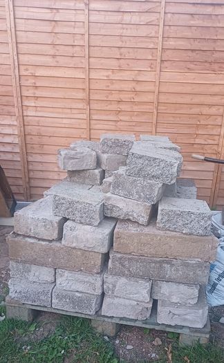 Free used 4-inch concrete blocks