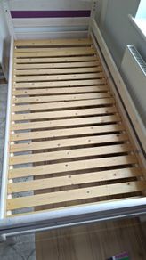 Single bed and mattress