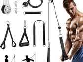 _DIY Pulley Cable Machine Attachment System, Fitness Cable Pulley System Home Gym Equipment Workout Accessories for Lat Pull Downs, Tricep Extensions, Tricep Pull Downs