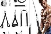 _DIY Pulley Cable Machine Attachment System, Fitness Cable Pulley System Home Gym Equipment Workout Accessories for Lat Pull Downs, Tricep Extensions, Tricep Pull Downs
