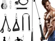 main image for ad _DIY Pulley Cable Machine Attachment System, Fitness Cable Pulley System Home Gym Equipment Workout Accessories for Lat Pull Downs, Tricep Extensions, Tricep Pull Downs