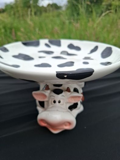 Cow ceramic water jug and fruit bowl postage possible