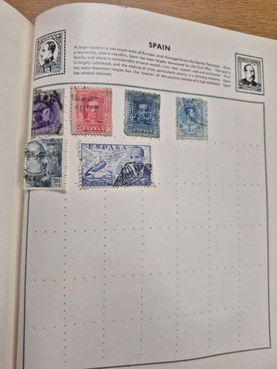 stamp album with stamps of the world