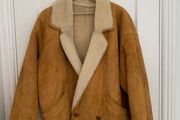 Vintage Unisex Tan Shearling Jacket