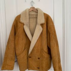Vintage Unisex Tan Shearling Jacket