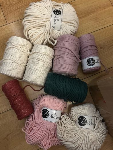 Macrame wool and accessories