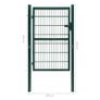 2D Fence Gate (Single) Green 106 x 170 cm Image 7