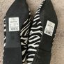 New Next Black & White Womens Zebra Flat Loafer Pointed Shoes Size 5 Image 2