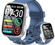 Smart Watch for Men Women Answer/Make Call, 1.95" HD Screen Fitness Watch with Heart Rate/Sleep/Stress Monitor, Smartwatch with 110+ Sport Modes, IP68 Waterproof Activity Tracker for Android iOS, Blue