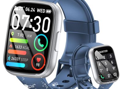 Smart Watch for Men Women Answer/Make Call, 1.95" HD Screen Fitness Watch with Heart Rate/Sleep/Stress Monitor, Smartwatch with 110+ Sport Modes, IP68 Waterproof Activity Tracker for Android iOS, Blue