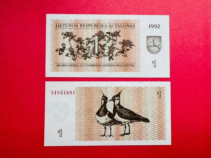 Lithuania   1  TALONAS    1992  . Pick  39. Unc