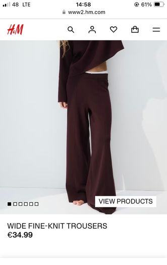 H&m Fine-knit Trousers