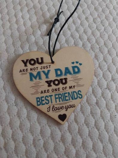 Bnwt dad wooden heart