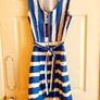 Blue and white tie waist dress, size 8 Image 4