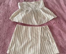 striped two piece