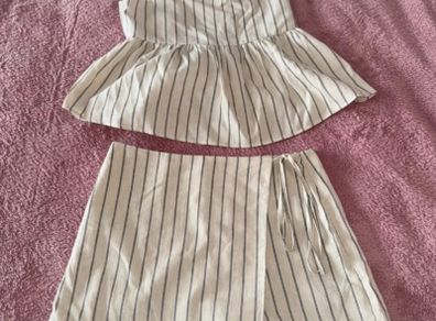 striped two piece