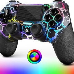AceGamer Wireless Controller for PS4 Game Compatible with PS4/Pro/PC with Motion Motors and Audio Function,Mini LED Indicator,USB Cable and Anti-Slip