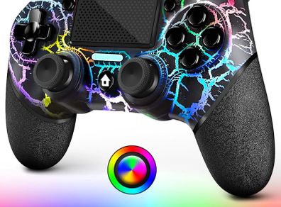 AceGamer Wireless Controller for PS4 Game Compatible with PS4/Pro/PC with Motion Motors and Audio Function,Mini LED Indicator,USB Cable and Anti-Slip