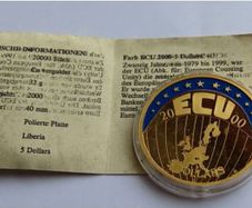 European ECU 2000 24 karat Gold plated