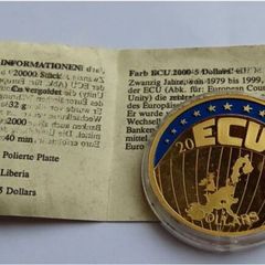 European ECU 2000 24 karat Gold plated