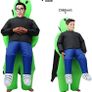 Alien Costume for Adult Space Blow up Alien Holding Human Costume Halloween Party Costume Funny Cosplay Fancy Dress (FREE SHIPPING) Image 10