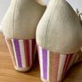 Ugg Atasha striped wedge heeled cream leather sandals Image 5