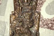 Antique Himalayan Bronze Votive Plaque Garuda Trampling Nagas 14cm Postage or Collection