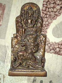 Antique Himalayan Bronze Votive Plaque Garuda Trampling Nagas 14cm Postage or Collection