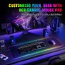 RGB Gaming Mouse Pad, XL Mouse Mat 800x300x5mm, 12 LED Light Modes, Large Mousepad with Premium Micro-Weave Surface, Non-Slip Mouse Mat, Keyboard and Mouse Pad for Desk, Gaming, Office Image 3