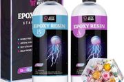 Epoxy Resin, 64oz Crystal Clear Epoxy Resin and Hardener, Bubbles Free Table Top &amp; Bar Top Casting Resin, Clear Epoxy Resin for Tumblers, Art Crafts, Jewelry Making (FREE POSTAGE)