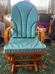 Teal Glider Rocking Chair - Nursery / Nursing / Armchair