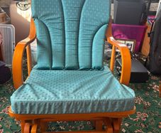 Teal Glider Rocking Chair - Nursery / Nursing / Armchair