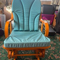 Teal Glider Rocking Chair - Nursery / Nursing / Armchair