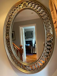 Large Oval mirror gold entwined Mirror 86 x 116 cm