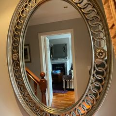 Large Oval mirror gold entwined Mirror 86 x 116 cm