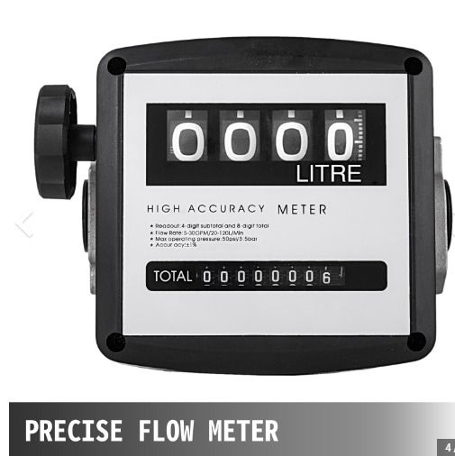 Self Priming Electric Oil Pump Transfer Fuel Oil Diesel 40l/m + Mechanical Meter