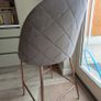 3 Pebble & Leaf Luxe Diamond Velvet Bar Stools Image 8