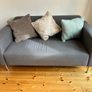 Modern Grey Couch with Chrome legs Image 2