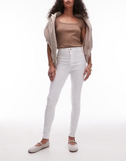 Topshop white Joni jeans
