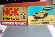 Romac puncture repair classic car poster NGK spark plug large poster
