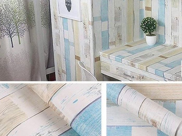 Beach Wood Contact Paper Peel and Stick Wallpaper Easily Removable Printed Stick Wall Paper Decorative Self Adhesive Shelf Drawer Liner Roll - 0.45 x 3 m (FREE POSTAGE)