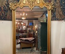 SALE ! Was 795 Now 630 ! Grand French Style Gilt Mirror with Cherub & Plaques